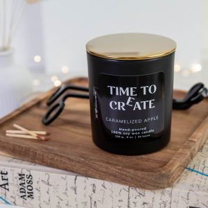 Caramelized Apple Scented Soy Wax Candle - Time to Create